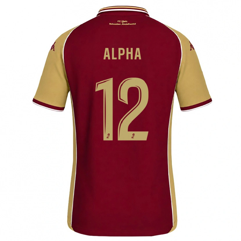 Danxen Hombre Camiseta Alpha Touré #12 Dorado Rojo Oscuro 1ª Equipación 2026/27 La Camisa