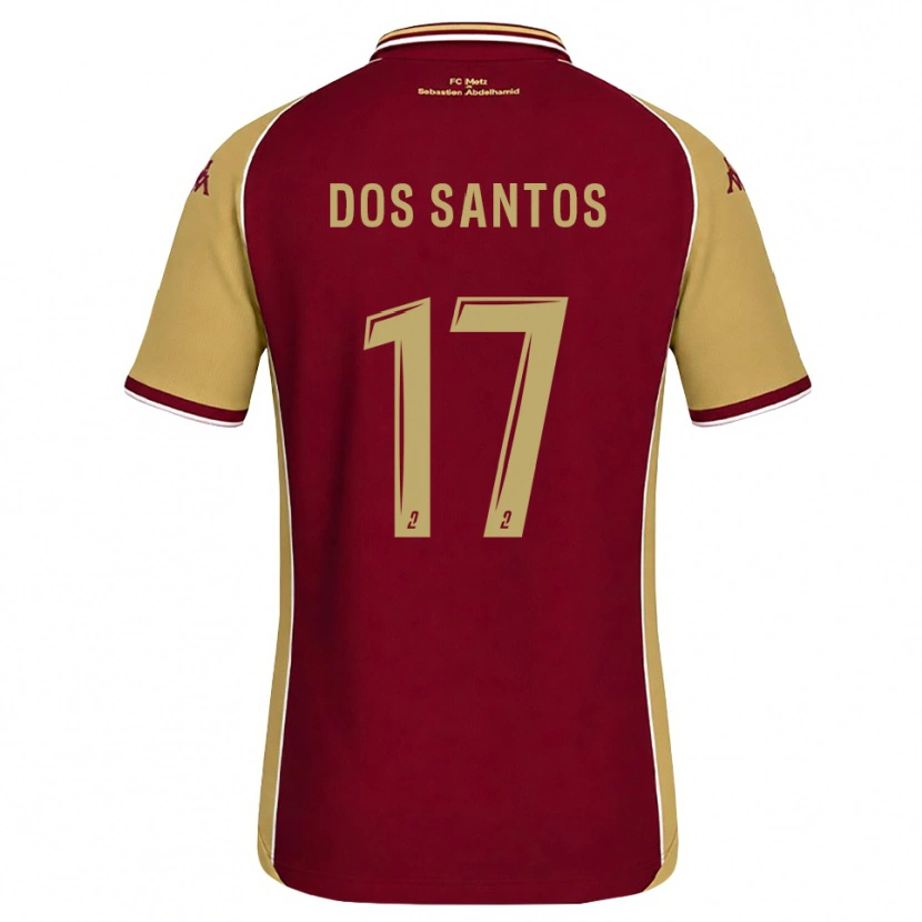 Danxen Hombre Camiseta Tahirys Dos Santos #17 Dorado Rojo Oscuro 1ª Equipación 2026/27 La Camisa