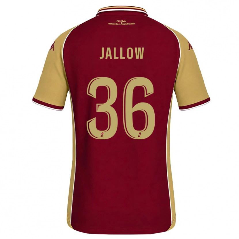 Danxen Hombre Camiseta Ablie Jallow #36 Dorado Rojo Oscuro 1ª Equipación 2026/27 La Camisa