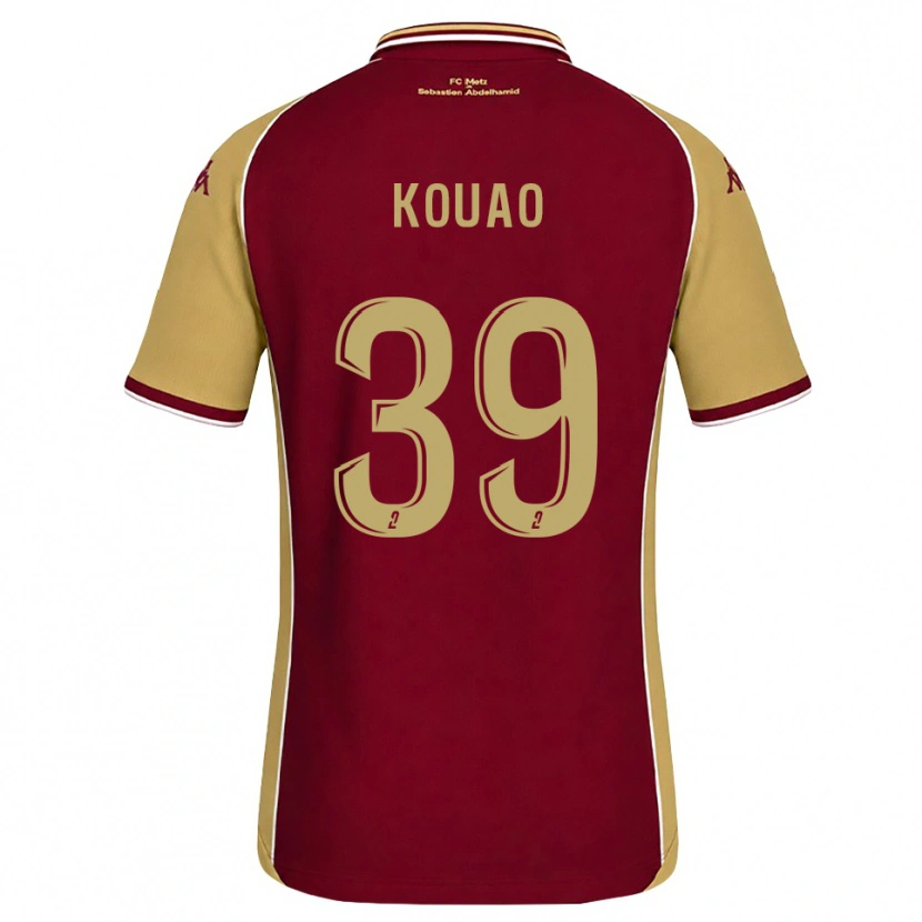 Danxen Hombre Camiseta Koffi Kouao #39 Dorado Rojo Oscuro 1ª Equipación 2026/27 La Camisa