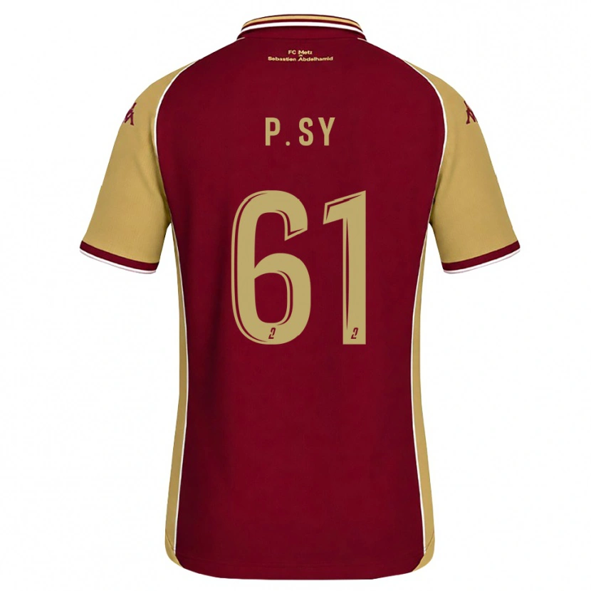 Danxen Hombre Camiseta Pape Sy #61 Dorado Rojo Oscuro 1ª Equipación 2026/27 La Camisa