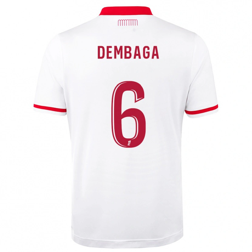 Danxen Hombre Camiseta Boubakar Dembaga #6 Rojo Blanco 1ª Equipación 2026/27 La Camisa
