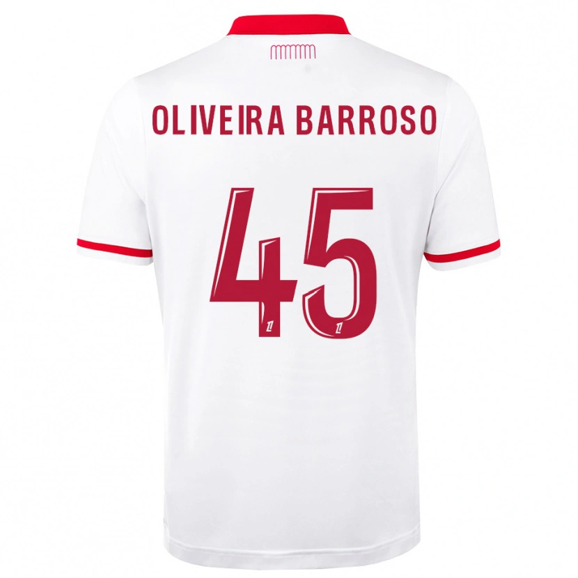 Danxen Hombre Camiseta Mickael Oliveira Barroso #45 Rojo Blanco 1ª Equipación 2026/27 La Camisa