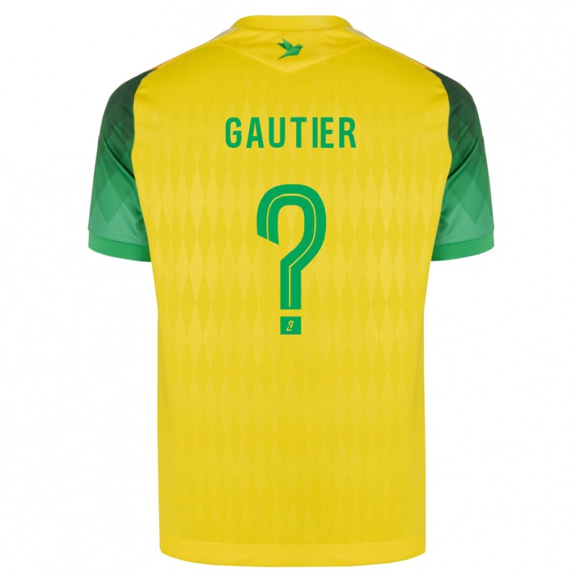 Danxen Hombre Camiseta Louka Gautier #0 Amarillo Verde Rojo 1ª Equipación 2026/27 La Camisa