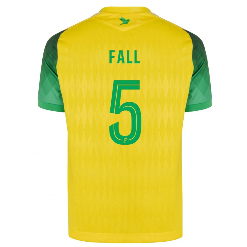 Danxen Hombre Camiseta Babacar Fall #5 Amarillo Verde Rojo 1ª Equipación 2026/27 La Camisa
