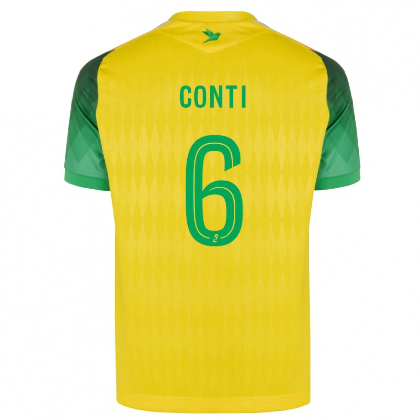 Danxen Hombre Camiseta Alexandre Conti #6 Amarillo Verde Rojo 1ª Equipación 2026/27 La Camisa