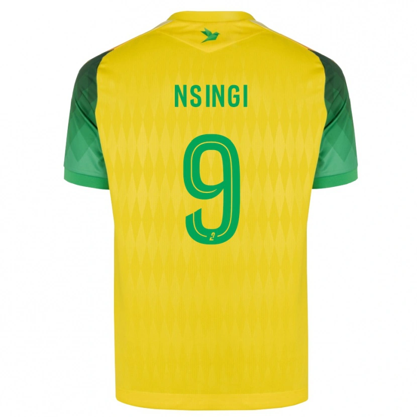 Danxen Hombre Camiseta Plamedi Nsingi #9 Amarillo Verde Rojo 1ª Equipación 2026/27 La Camisa