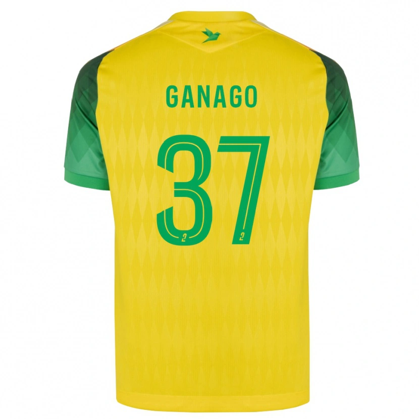 Danxen Hombre Camiseta Ignatius Ganago #37 Amarillo Verde Rojo 1ª Equipación 2026/27 La Camisa