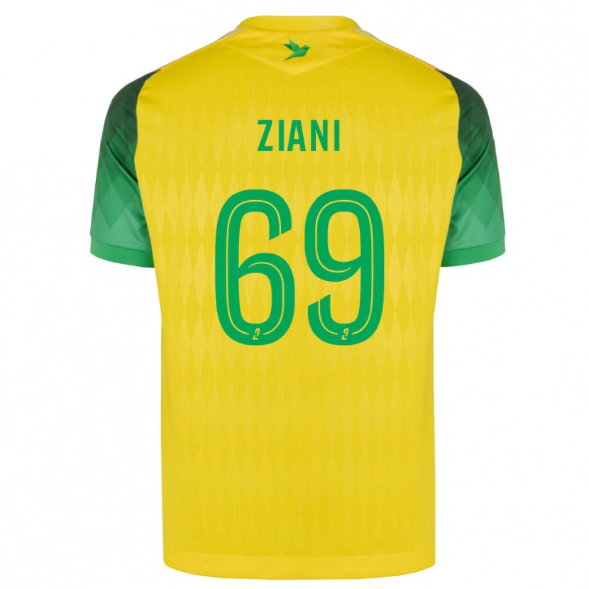 Danxen Hombre Camiseta Sacha Ziani #69 Amarillo Verde Rojo 1ª Equipación 2026/27 La Camisa