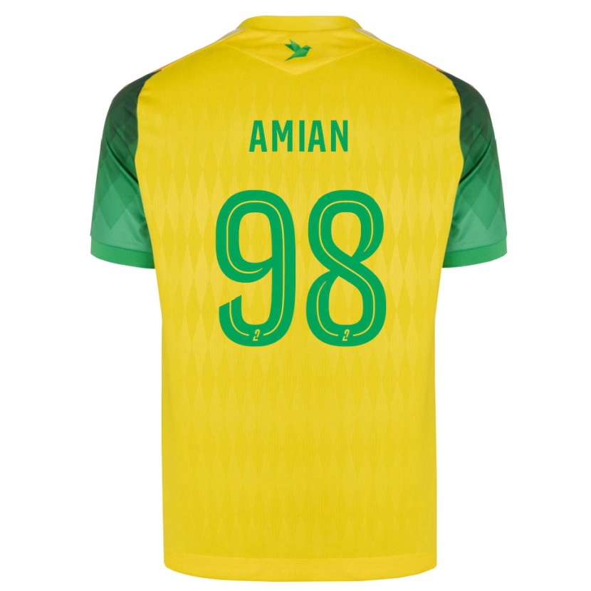 Danxen Hombre Camiseta Kelvin Amian #98 Amarillo Verde Rojo 1ª Equipación 2026/27 La Camisa