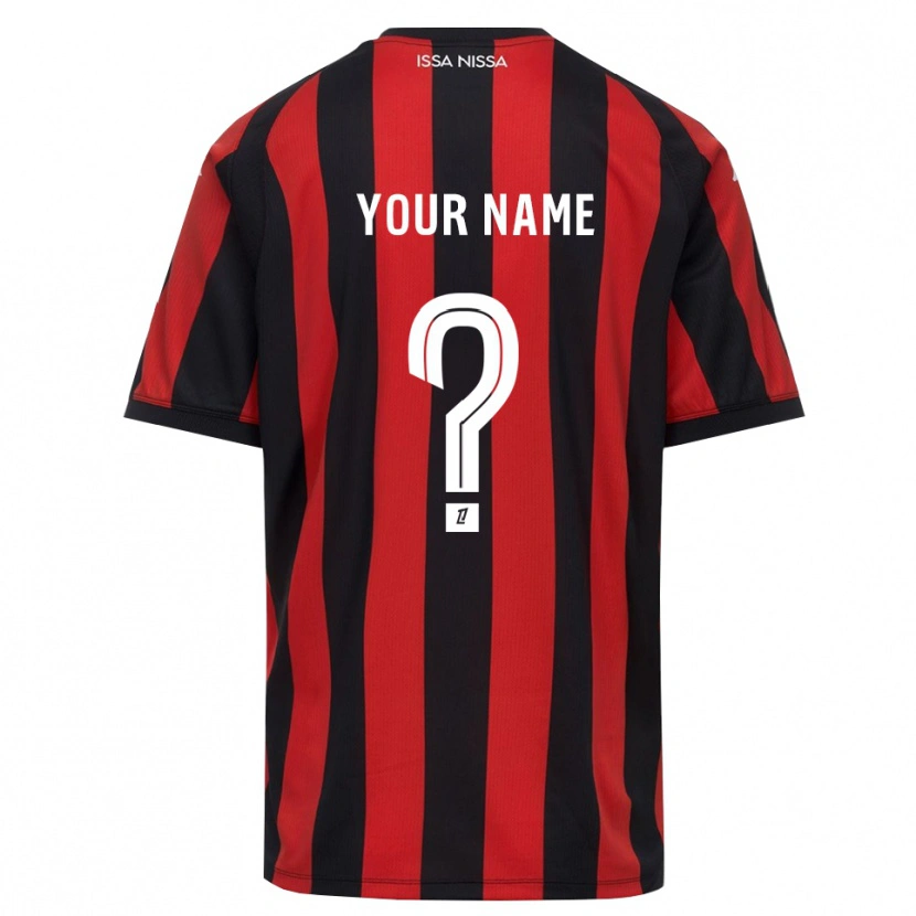 Danxen Hombre Camiseta Su Nombre #0 Rojo Negro Blanco 1ª Equipación 2026/27 La Camisa