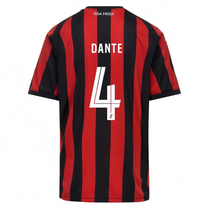 Danxen Hombre Camiseta Dante #4 Rojo Negro Blanco 1ª Equipación 2026/27 La Camisa