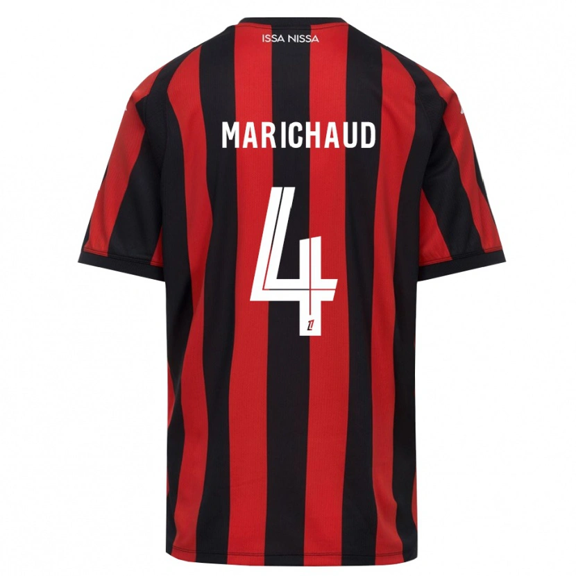 Danxen Hombre Camiseta Julie Marichaud #4 Rojo Negro Blanco 1ª Equipación 2026/27 La Camisa