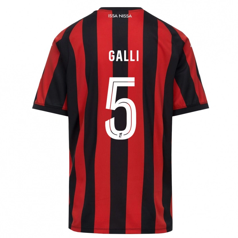 Danxen Hombre Camiseta Clara Galli #5 Rojo Negro Blanco 1ª Equipación 2026/27 La Camisa