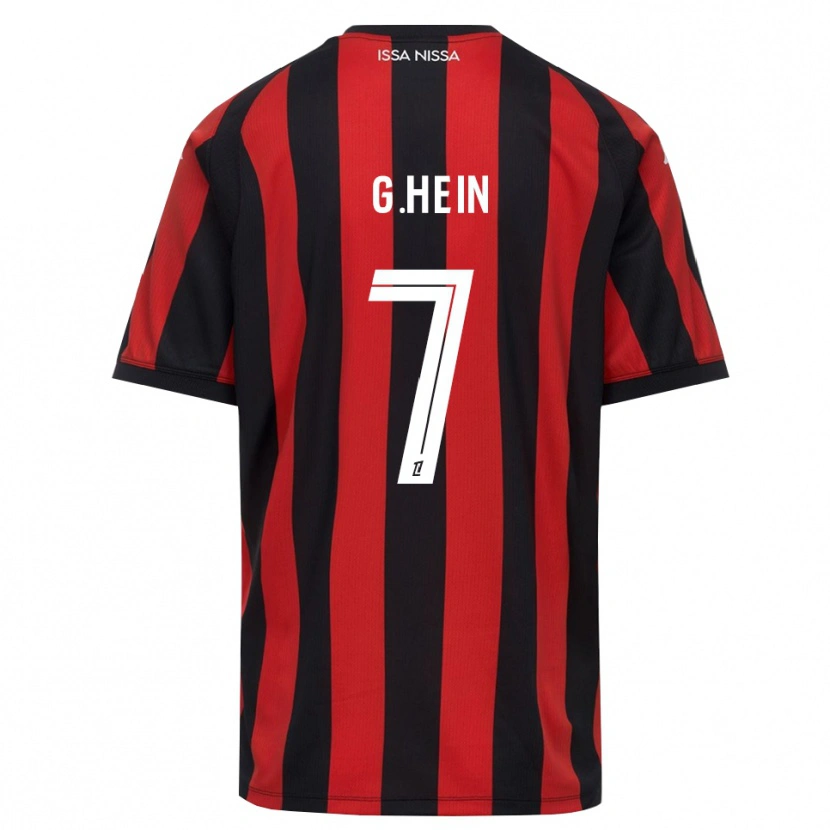 Danxen Hombre Camiseta Gauthier Hein #7 Rojo Negro Blanco 1ª Equipación 2026/27 La Camisa