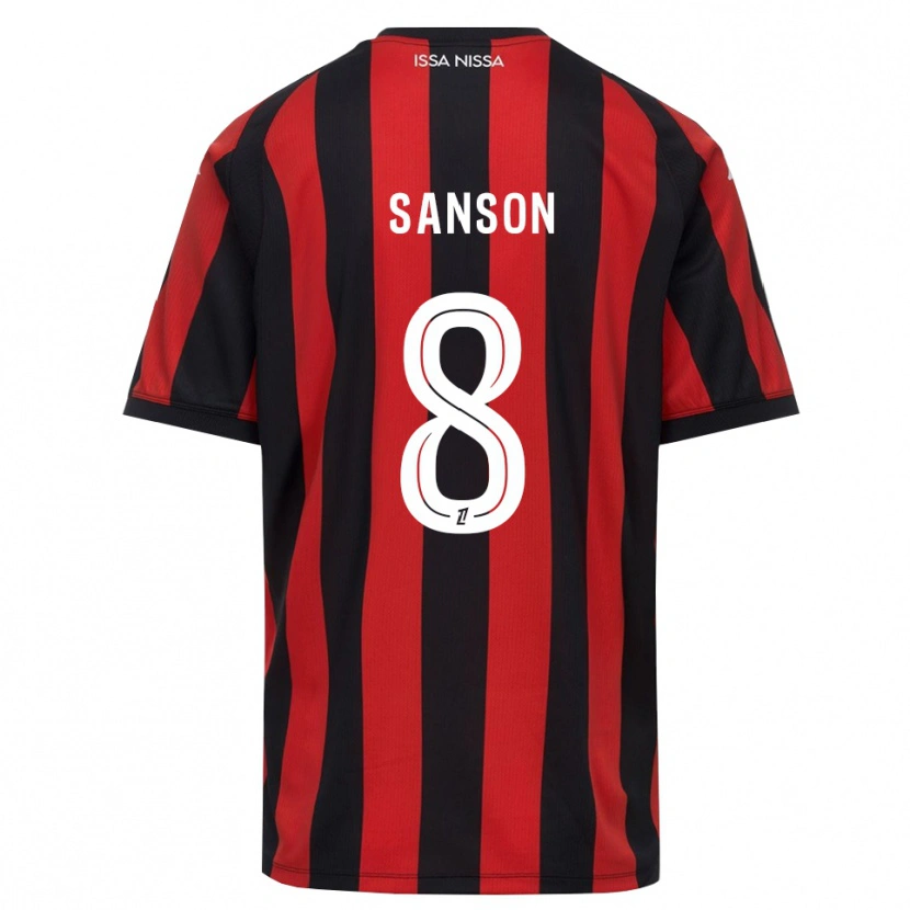 Danxen Hombre Camiseta Morgan Sanson #8 Rojo Negro Blanco 1ª Equipación 2026/27 La Camisa