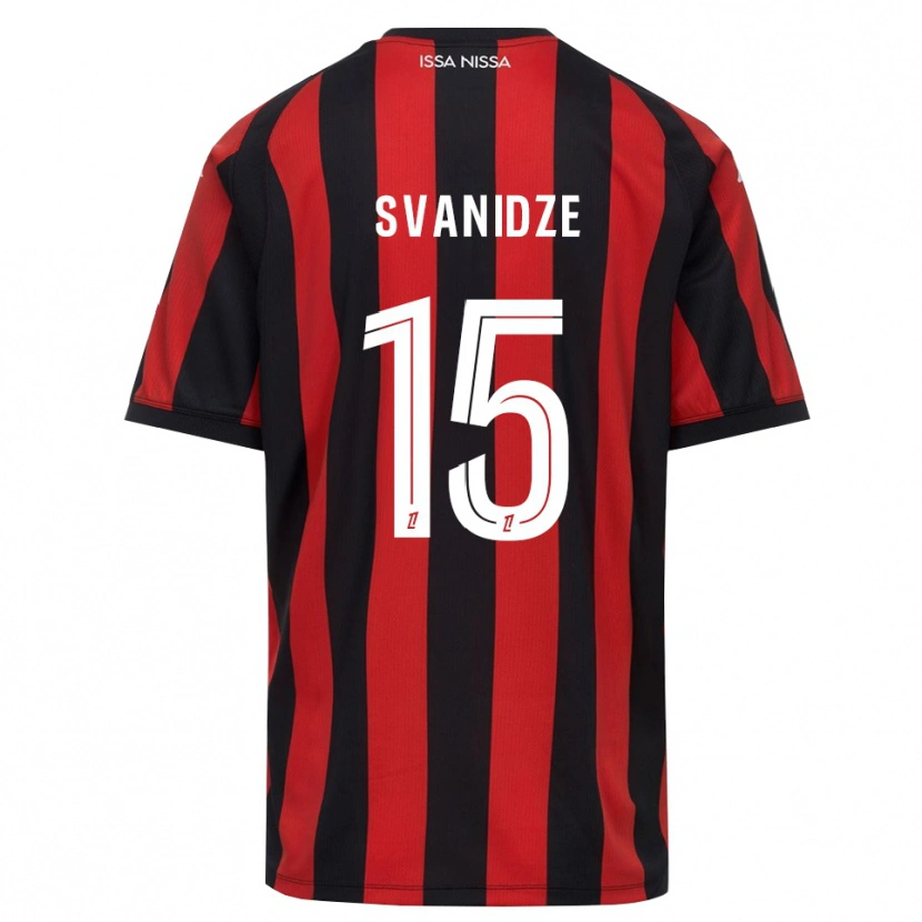 Danxen Hombre Camiseta Andria Svanidze #15 Rojo Negro Blanco 1ª Equipación 2026/27 La Camisa