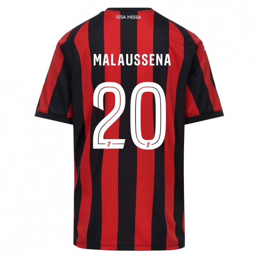 Danxen Hombre Camiseta Angela Malaussena #20 Rojo Negro Blanco 1ª Equipación 2026/27 La Camisa