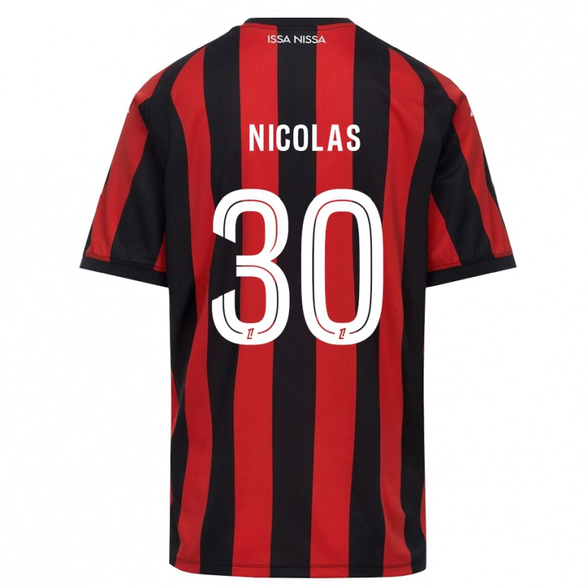 Danxen Hombre Camiseta Lina-Lou Nicolas #30 Rojo Negro Blanco 1ª Equipación 2026/27 La Camisa
