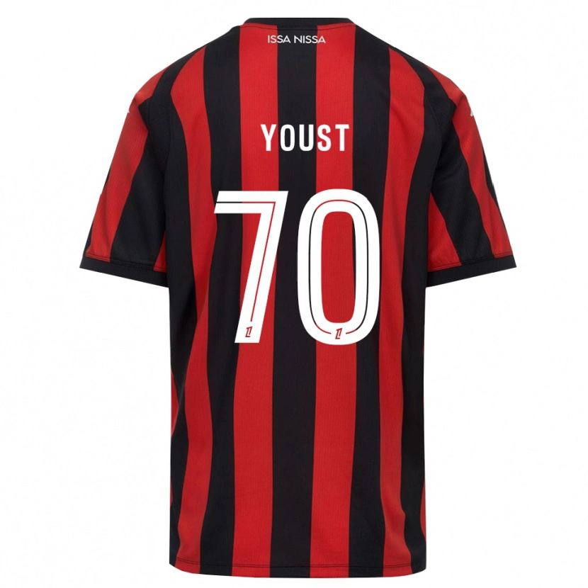 Danxen Hombre Camiseta Matys Youst #70 Rojo Negro Blanco 1ª Equipación 2026/27 La Camisa