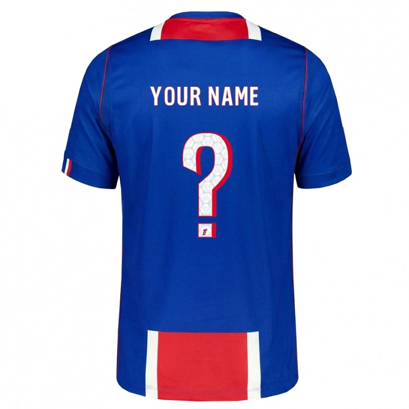 Danxen Hombre Camiseta Su Nombre #0 Rojo Blanco Azul 1ª Equipación 2026/27 La Camisa