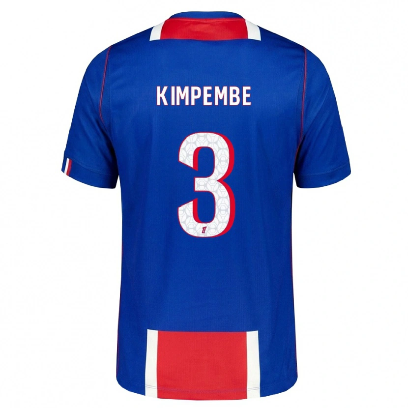 Danxen Hombre Camiseta Presnel Kimpembe #3 Rojo Blanco Azul 1ª Equipación 2026/27 La Camisa