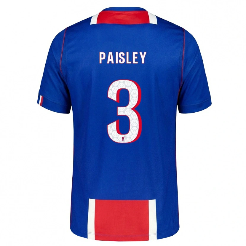 Danxen Hombre Camiseta Jarell Paisley #3 Rojo Blanco Azul 1ª Equipación 2026/27 La Camisa