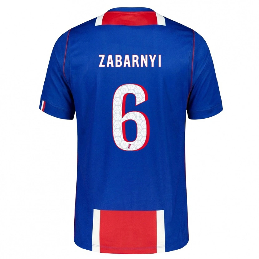 Danxen Hombre Camiseta Ilya Zabarnyi #6 Rojo Blanco Azul 1ª Equipación 2026/27 La Camisa