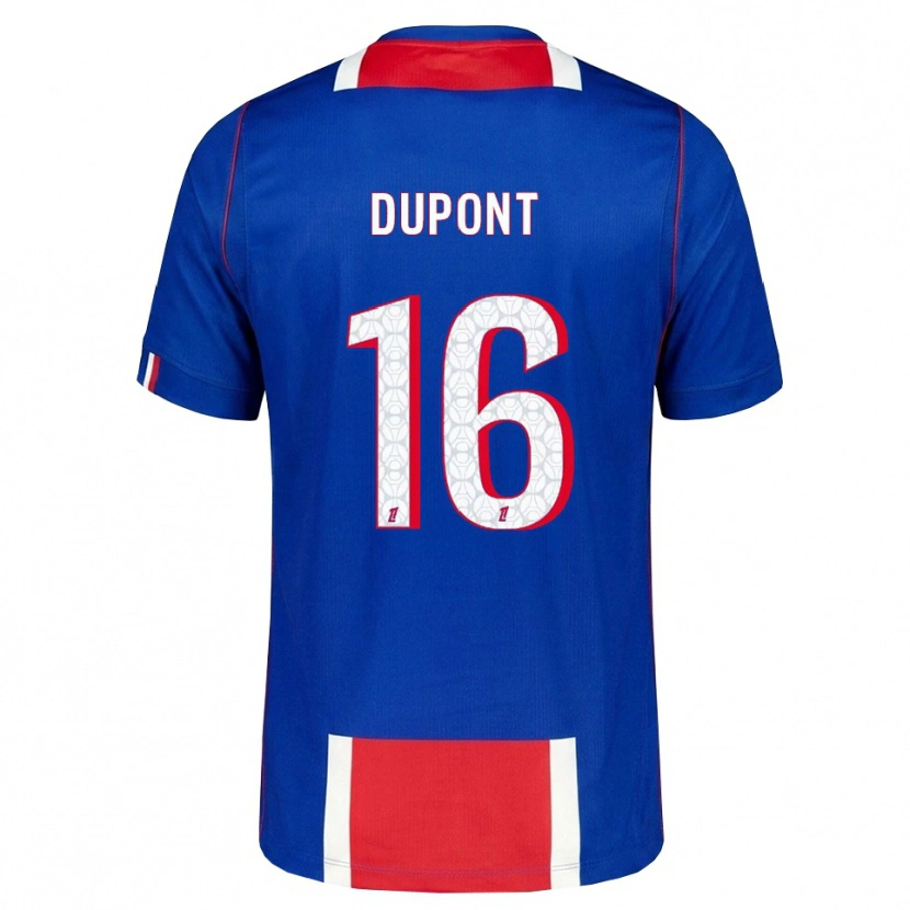 Danxen Hombre Camiseta Raphaël Dupont #16 Rojo Blanco Azul 1ª Equipación 2026/27 La Camisa