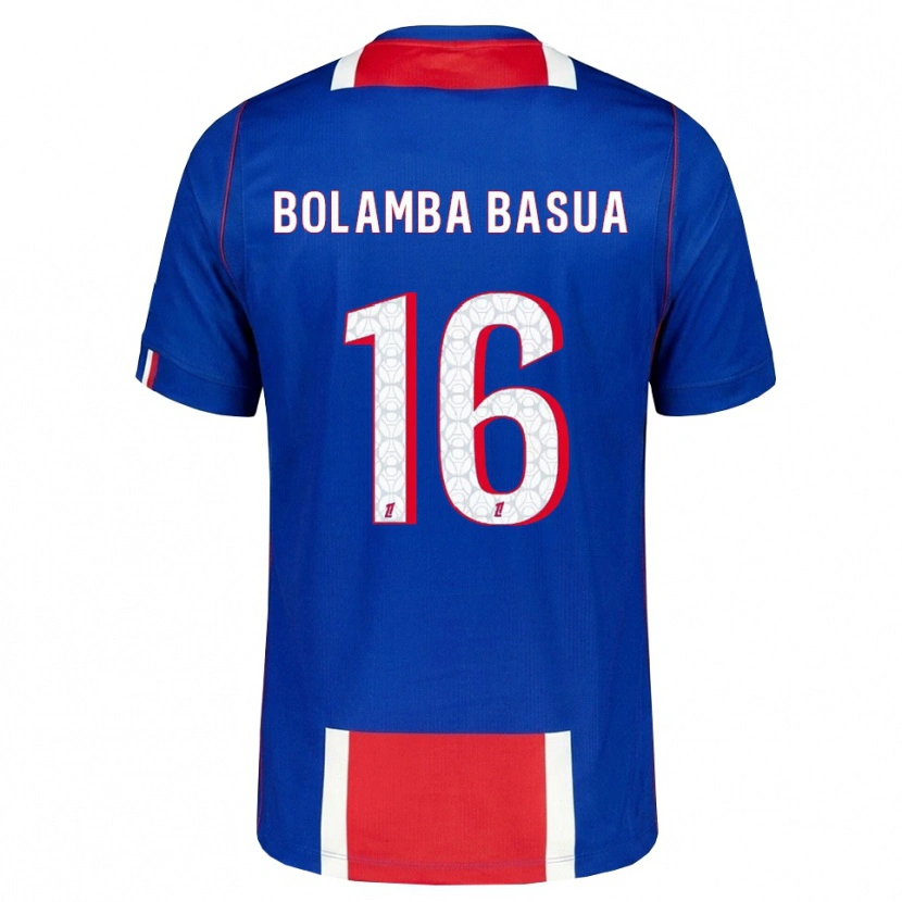 Danxen Hombre Camiseta Kévin Bolamba Basua #16 Rojo Blanco Azul 1ª Equipación 2026/27 La Camisa