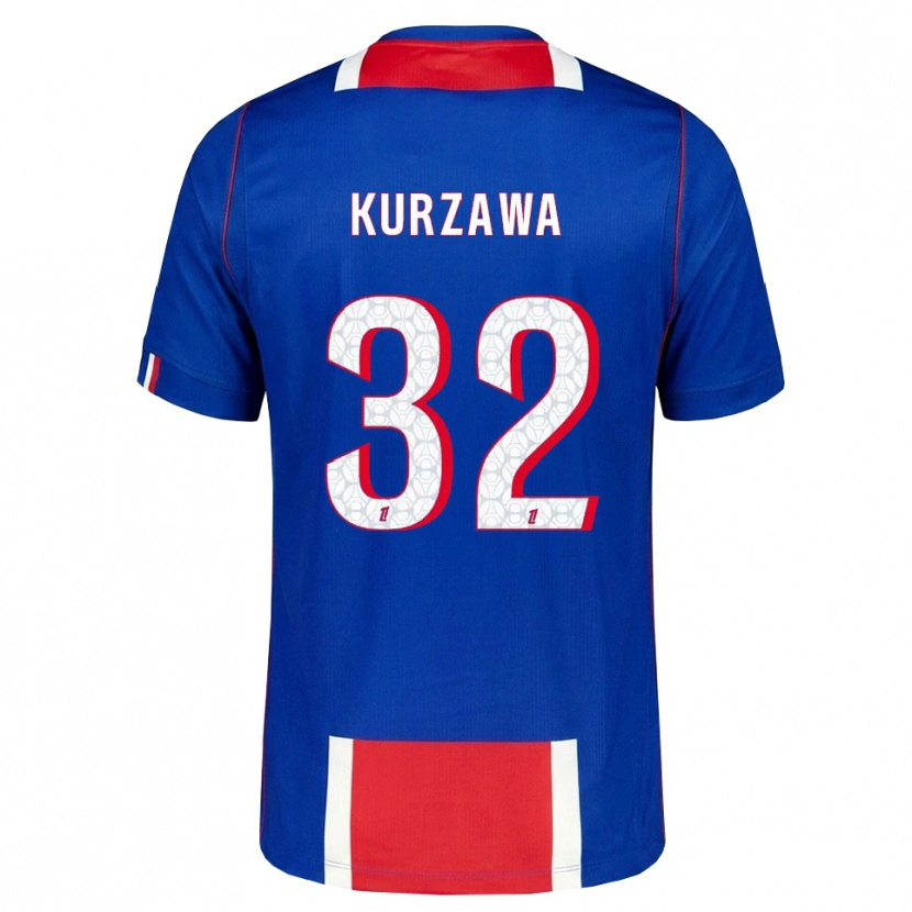 Danxen Hombre Camiseta Layvin Kurzawa #32 Rojo Blanco Azul 1ª Equipación 2026/27 La Camisa