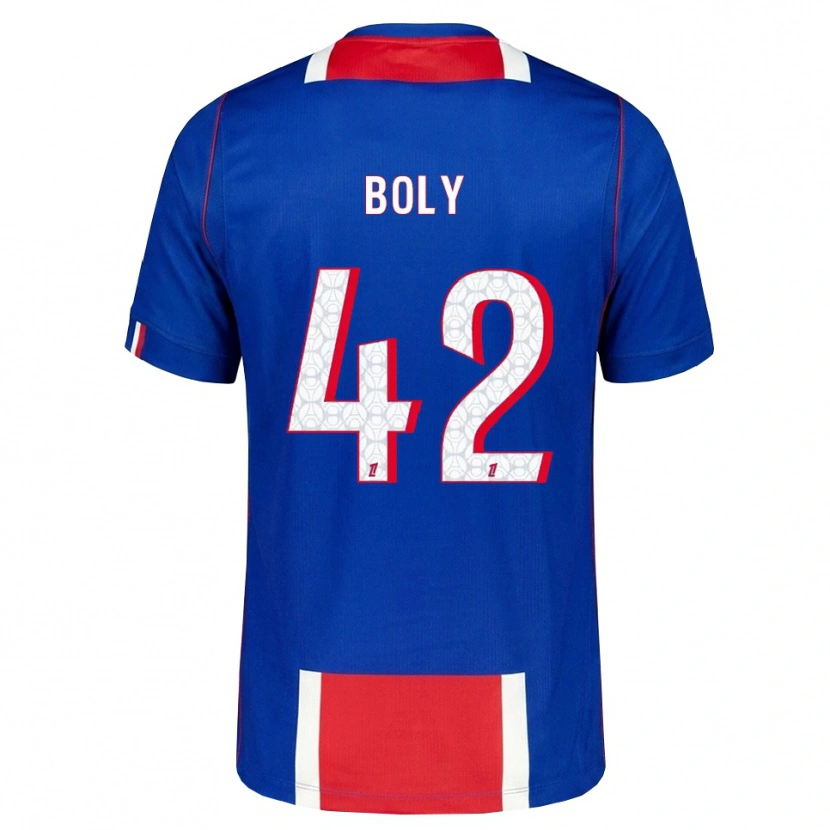 Danxen Hombre Camiseta David Boly #42 Rojo Blanco Azul 1ª Equipación 2026/27 La Camisa