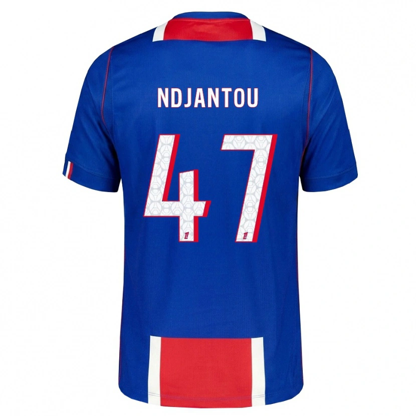 Danxen Hombre Camiseta Quentin Ndjantou #47 Rojo Blanco Azul 1ª Equipación 2026/27 La Camisa
