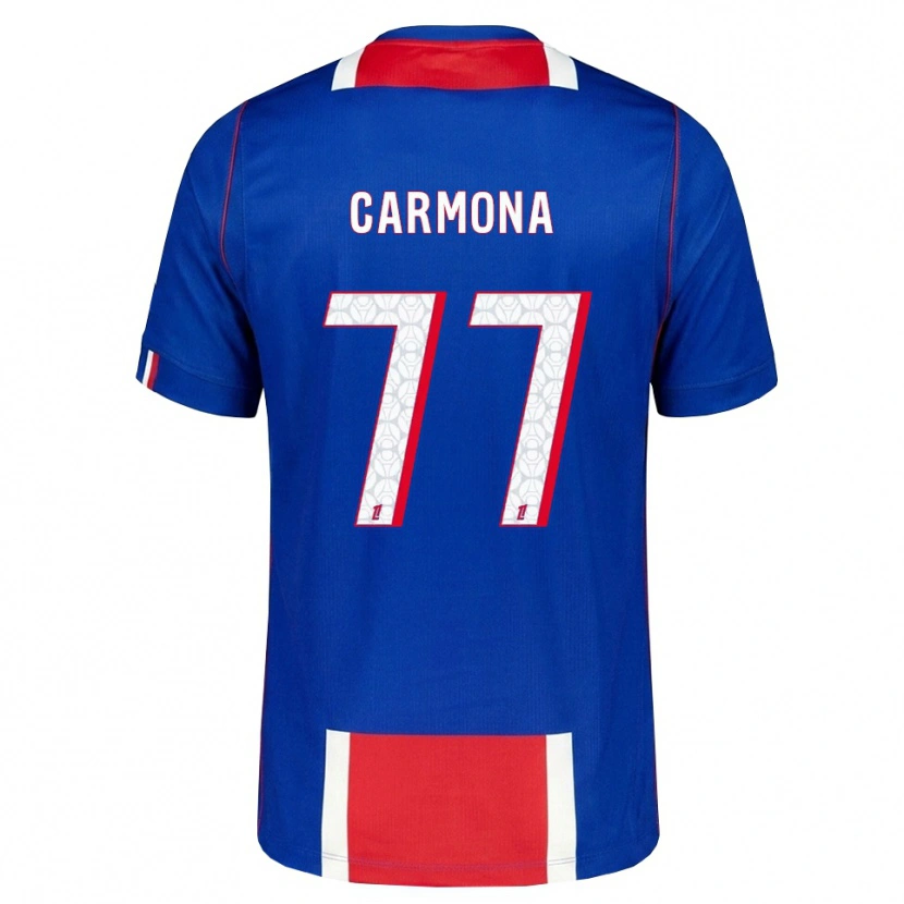 Danxen Hombre Camiseta Olga Carmona #77 Rojo Blanco Azul 1ª Equipación 2026/27 La Camisa