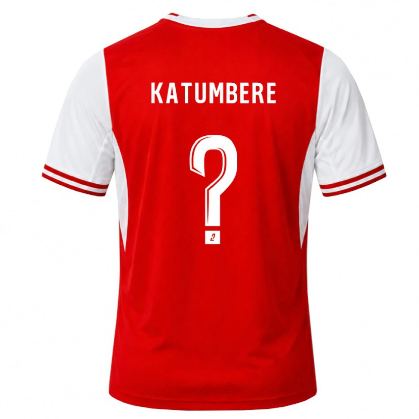 Danxen Hombre Camiseta Noah Katumbere #0 Rojo Blanco 1ª Equipación 2026/27 La Camisa