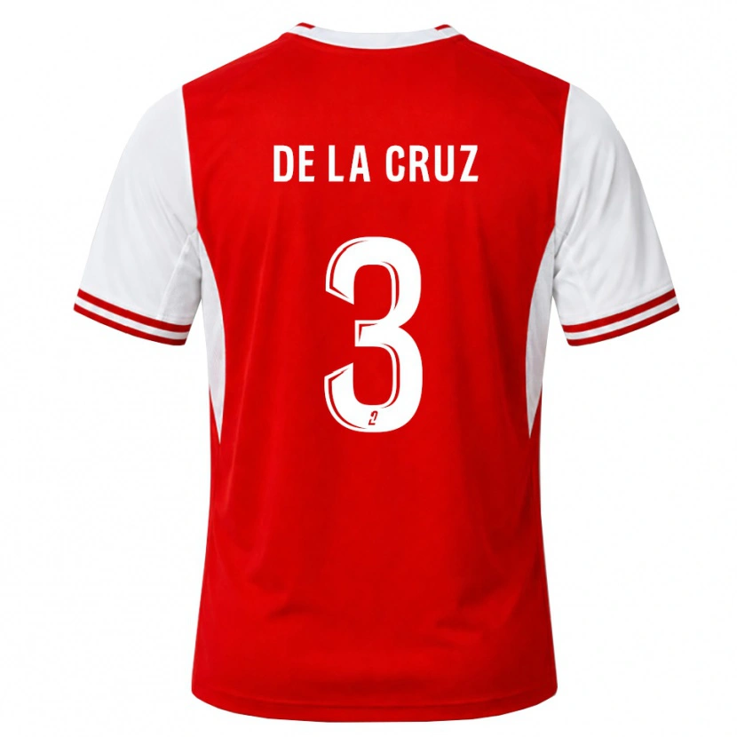 Danxen Hombre Camiseta Maiky De La Cruz #3 Rojo Blanco 1ª Equipación 2026/27 La Camisa