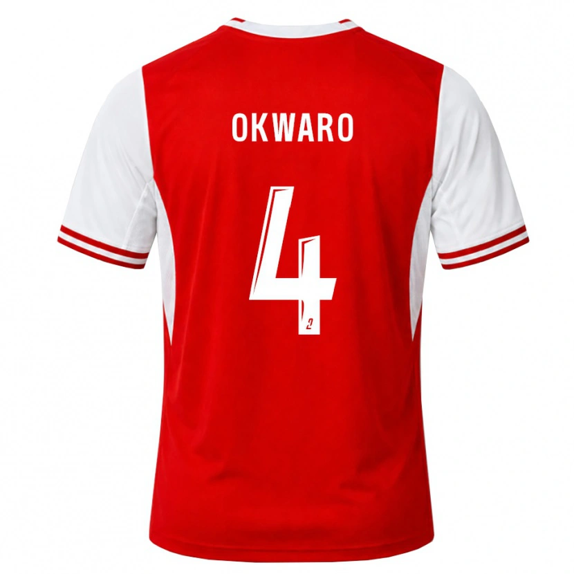 Danxen Hombre Camiseta Manzur Okwaro #4 Rojo Blanco 1ª Equipación 2026/27 La Camisa
