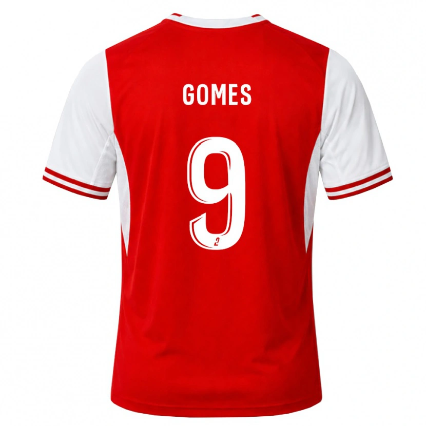 Danxen Hombre Camiseta Mélissa Gomes #9 Rojo Blanco 1ª Equipación 2026/27 La Camisa