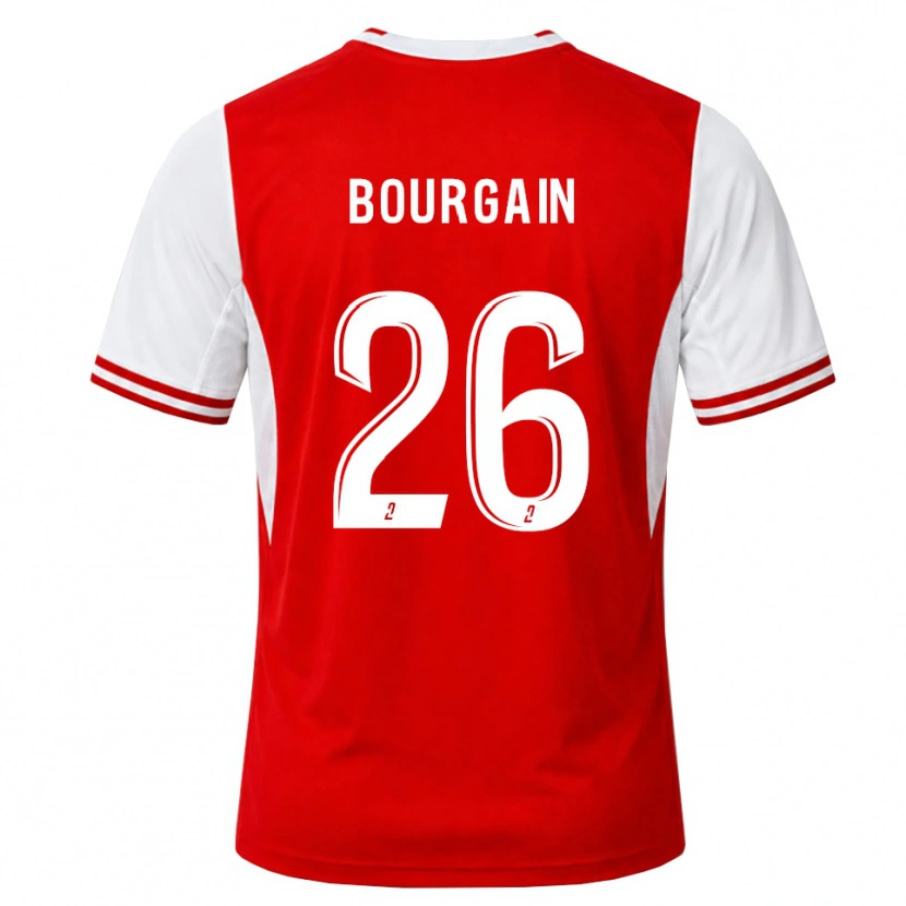 Danxen Hombre Camiseta Lea Bourgain #26 Rojo Blanco 1ª Equipación 2026/27 La Camisa