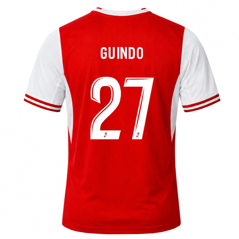 Danxen Hombre Camiseta Daouda Guindo #27 Rojo Blanco 1ª Equipación 2026/27 La Camisa