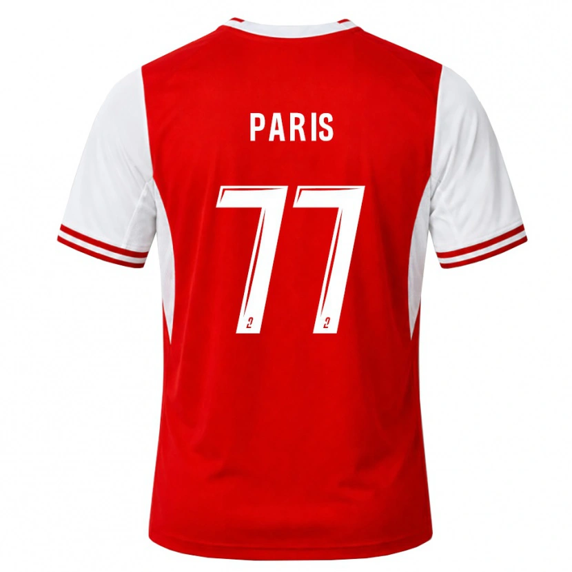Danxen Hombre Camiseta Quentin Paris #77 Rojo Blanco 1ª Equipación 2026/27 La Camisa