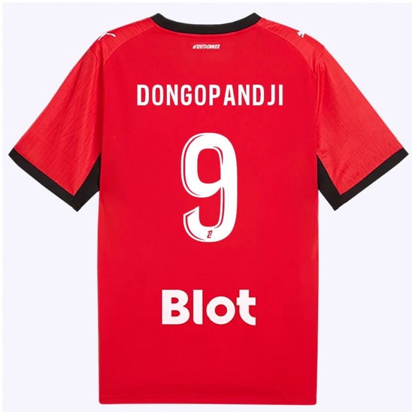 Danxen Hombre Camiseta Kelvin Dongopandji #9 Rojo Negro Blanco 1ª Equipación 2026/27 La Camisa