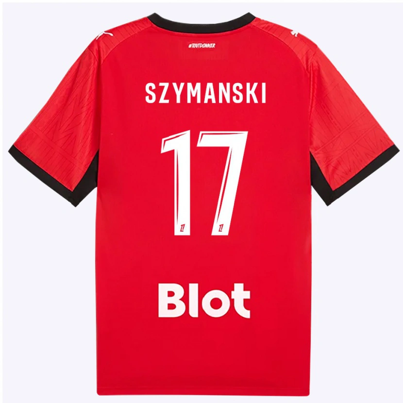 Danxen Hombre Camiseta Sebastian Szymanski #17 Rojo Negro Blanco 1ª Equipación 2026/27 La Camisa