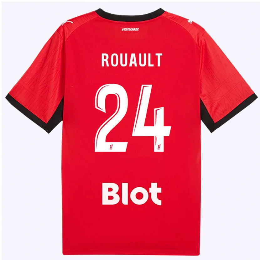 Danxen Hombre Camiseta Anthony Rouault #24 Rojo Negro Blanco 1ª Equipación 2026/27 La Camisa