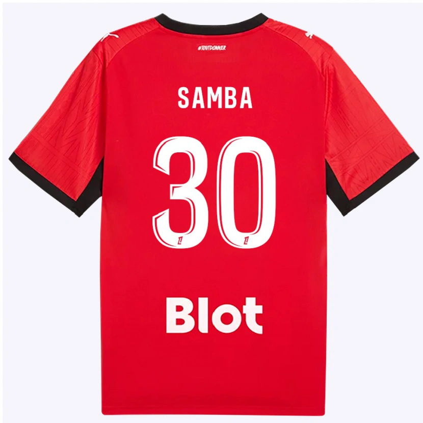 Danxen Hombre Camiseta Brice Samba #30 Rojo Negro Blanco 1ª Equipación 2026/27 La Camisa