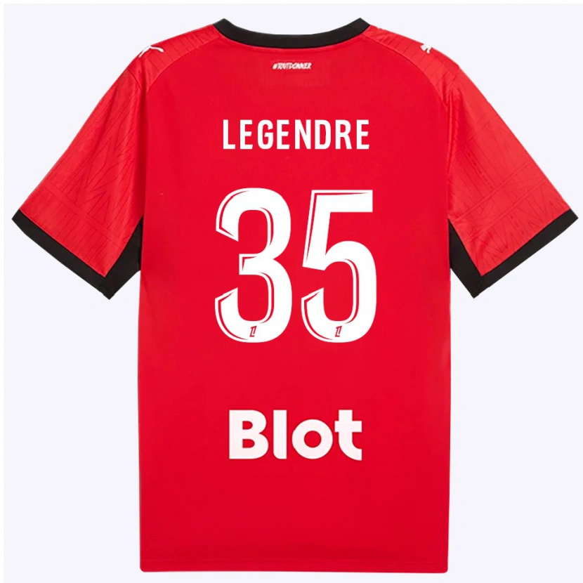 Danxen Hombre Camiseta Elías Legendre Quiñónez #35 Rojo Negro Blanco 1ª Equipación 2026/27 La Camisa
