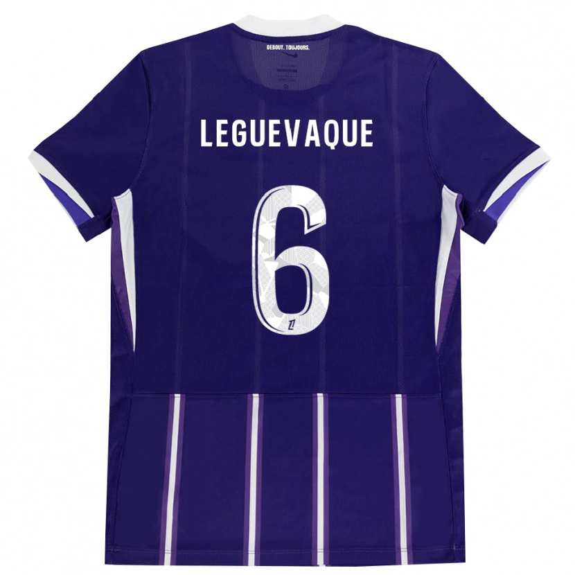Danxen Hombre Camiseta Laurie Leguevaque #6 Morado Blanco 1ª Equipación 2026/27 La Camisa