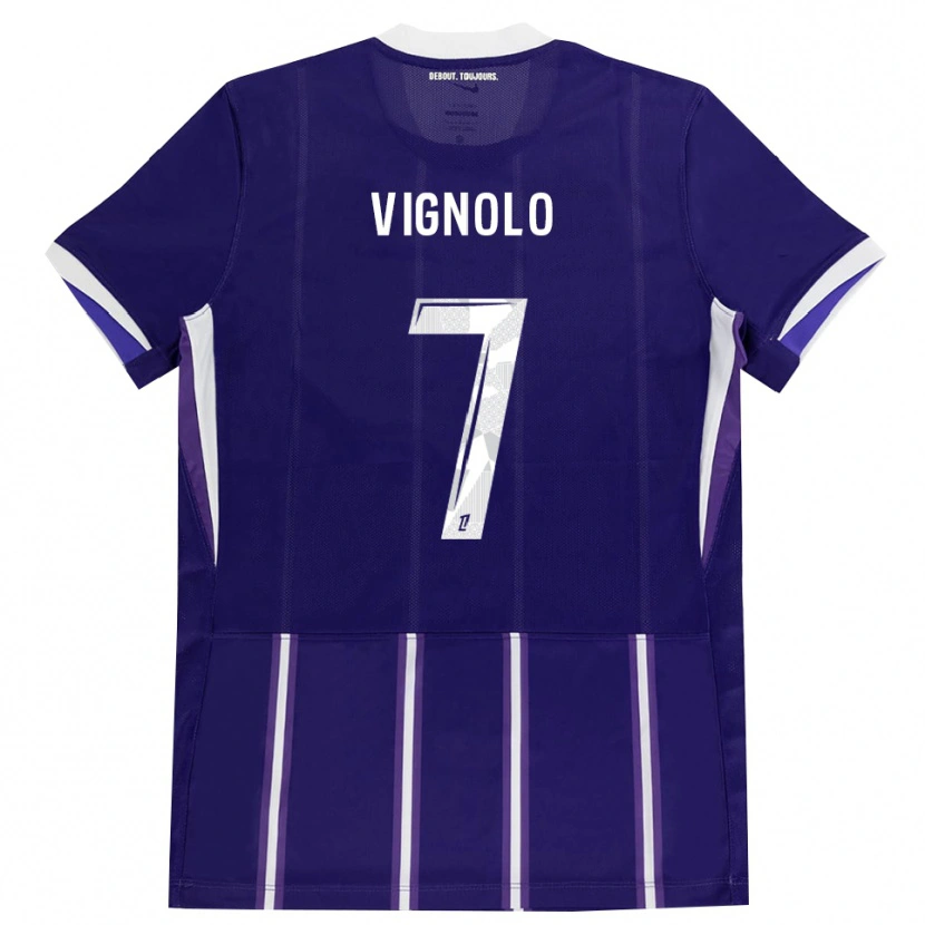 Danxen Hombre Camiseta Julián Vignolo #7 Morado Blanco 1ª Equipación 2026/27 La Camisa