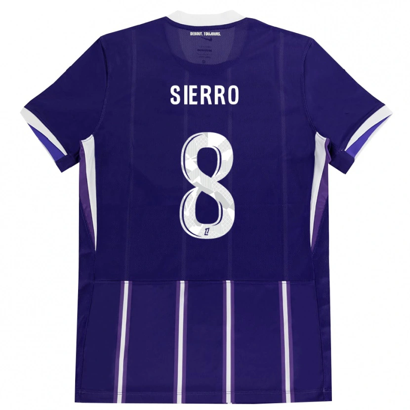 Danxen Hombre Camiseta Vincent Sierro #8 Morado Blanco 1ª Equipación 2026/27 La Camisa