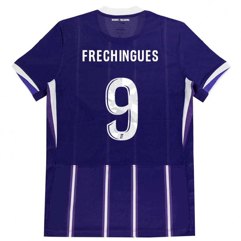 Danxen Hombre Camiseta Léo Frechingues #9 Morado Blanco 1ª Equipación 2026/27 La Camisa